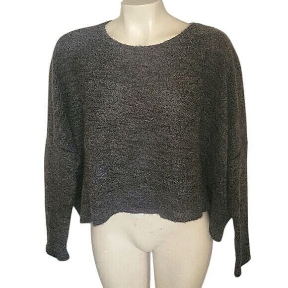 BRYNN‎ WALKER Gray Knit Pullover Sweater Cozy Relaxed Fit Comfy Soft M luxury - Picture 1 of 6
